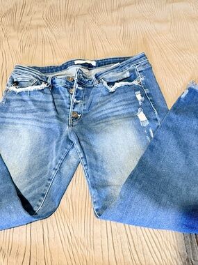 KanKan Blue Distressed Women’s Jeans - Classic Casual Fit